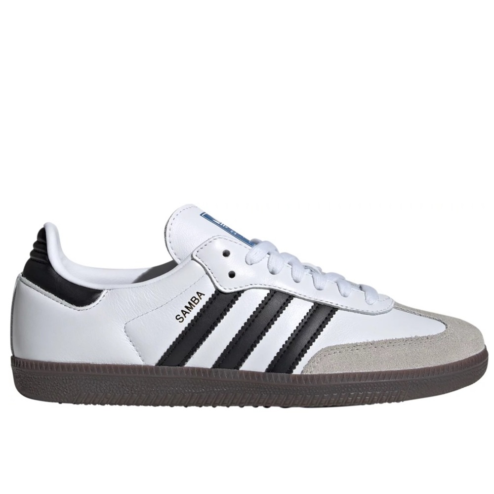 Adidas Samba White and Black Sneakers Size 6
